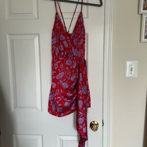 Kamala Mini Dress in Red & Purple Floral